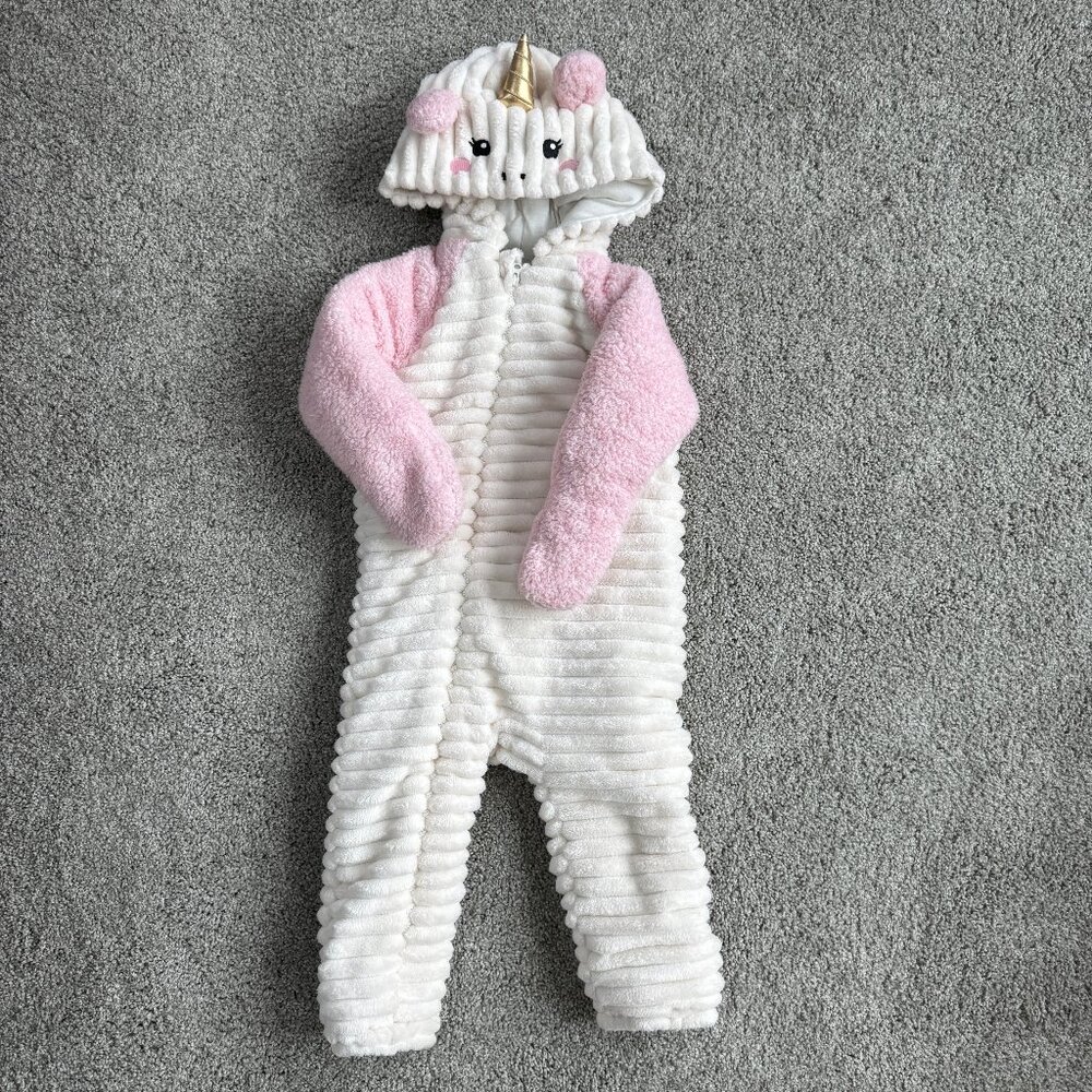 KOALA BABY 1-piece plush pram snowsuit, unicorn, Size 18-24 mo